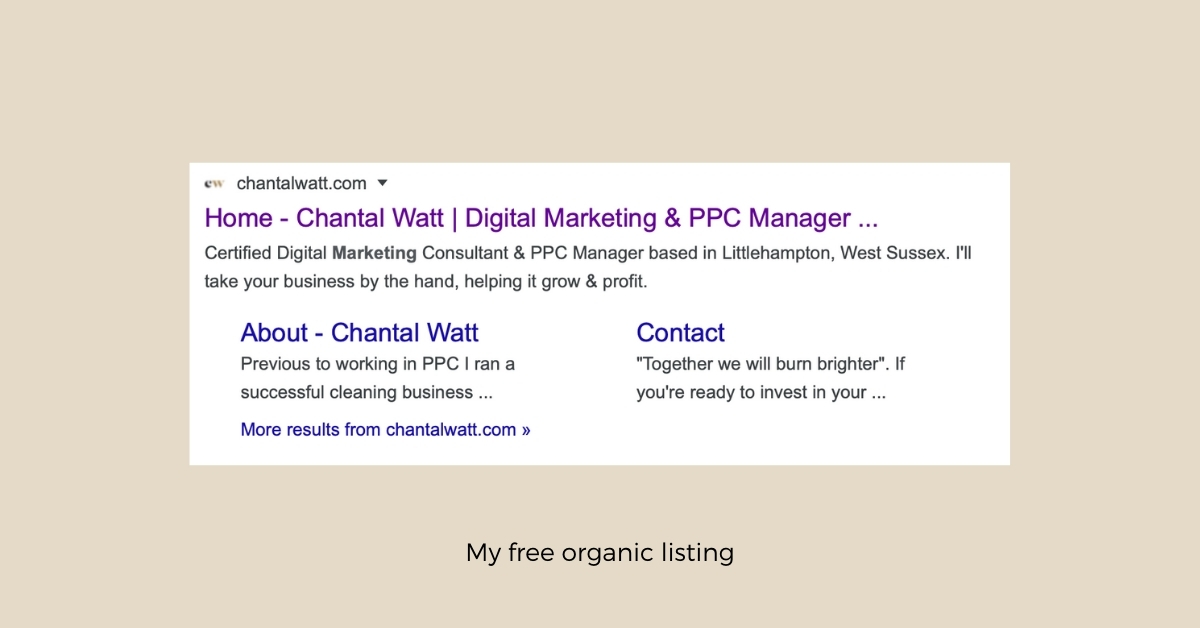 Chantal Watt organic listing